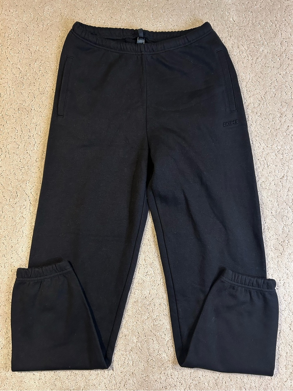 SKIMS Cotton Fleece Oversized Jogger Sweatpants Black Best for Size S/M